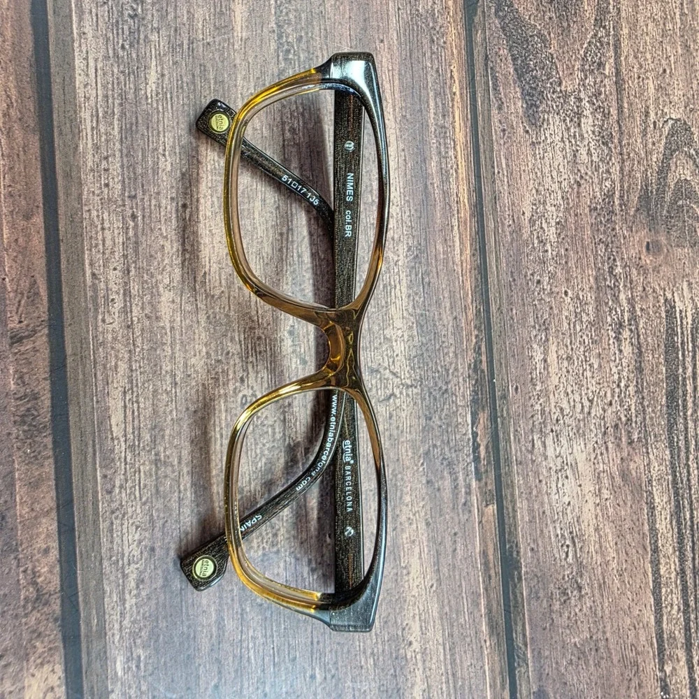 Etnia Barcelona NIMES Brown Gradient Eyeglasses Frames 51-17-135 Spain col.BR